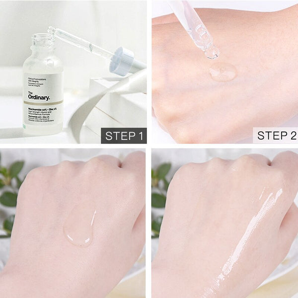 The Ordinary Niacinamide 10% + Zinc 1% Face Shrink pores Serum Oil control Moisturizing Whitening Reduce Skin Blemishes Base