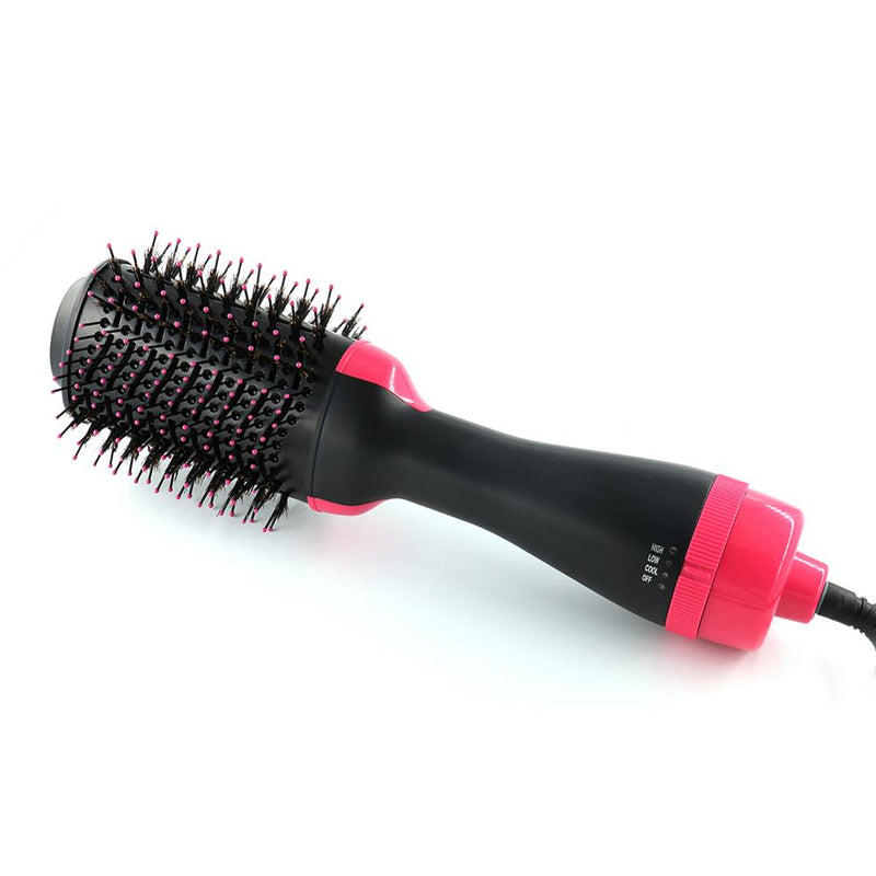 Lisapro Hot Air  Brush 2 In 1 Hair Dryer Hair Straightener Curler Comb Electric Blow Dryer With Comb Hair Brush Roller Styler