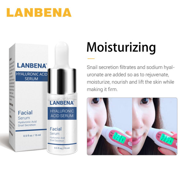 LANBENA Vitamin C Serum+Six Peptides Serum 24K Gold+Hyaluronic Acid Serum Anti-Aging Moisturizing Skin Care Whitening Brighten