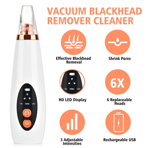 Electric Blackhead Remover Vacuum Pore Cleaner Nose Black Spots Extractor Cleanser Tool Skin Care Facial Pore Cleaner Machine