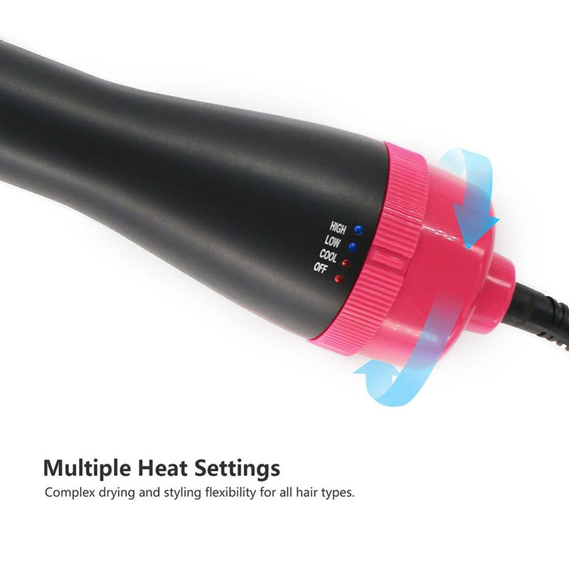 Lisapro Hot Air  Brush 2 In 1 Hair Dryer Hair Straightener Curler Comb Electric Blow Dryer With Comb Hair Brush Roller Styler