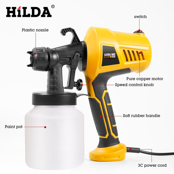 Electric Handheld Spray Gun Paint Sprayers High Power Home Electric Airbrush For Painting Cars Wood Furniture Wall Woodworking