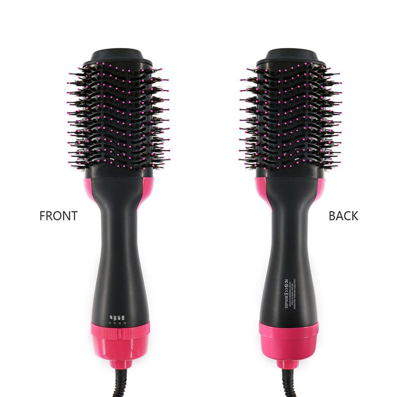 Lisapro Hot Air  Brush 2 In 1 Hair Dryer Hair Straightener Curler Comb Electric Blow Dryer With Comb Hair Brush Roller Styler