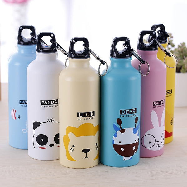 Kids Travel Water Bottle Cute Cartoons Animal Pattern Bottle Cup School Office Bottle Outdoor Sport Hiking Climping Drinking Cup