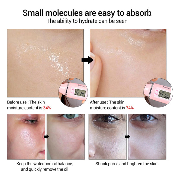 VIBRANT GLAMOUR Hyaluronic Acid Face Serum Anti-Wrinkle Moisturizing Essence Shrink Pore Water-Locking Whitening Skin Care 15ml